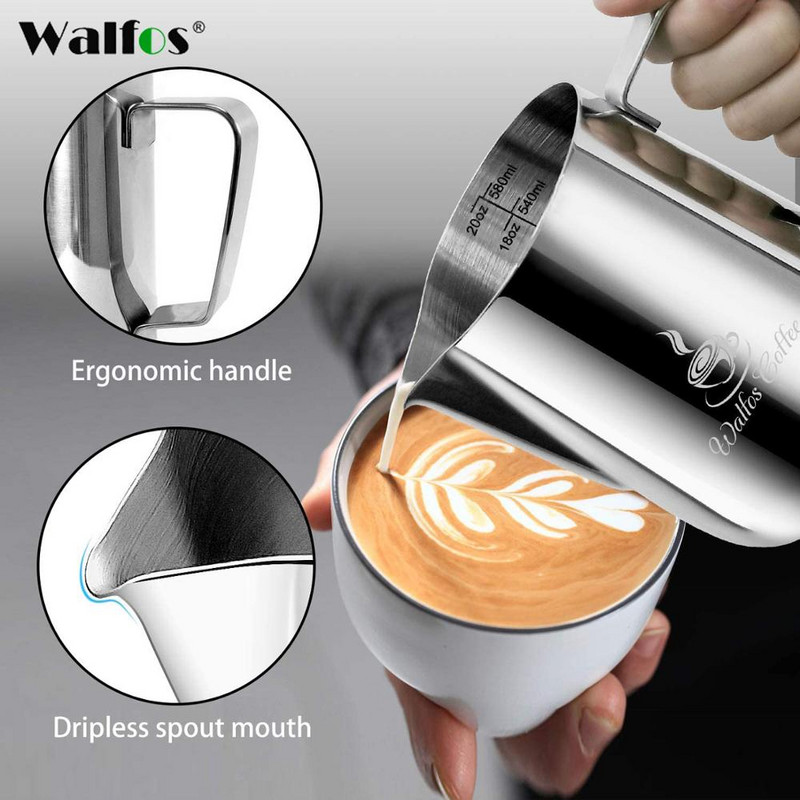 Štýlový hrnček na espresso a kávu s mliekom, hrnček na šálky, džbán s rukoväťou, remeselný girlandový pohár na kávu, džbán na latte, zahustený z nehrdzavejúcej ocele