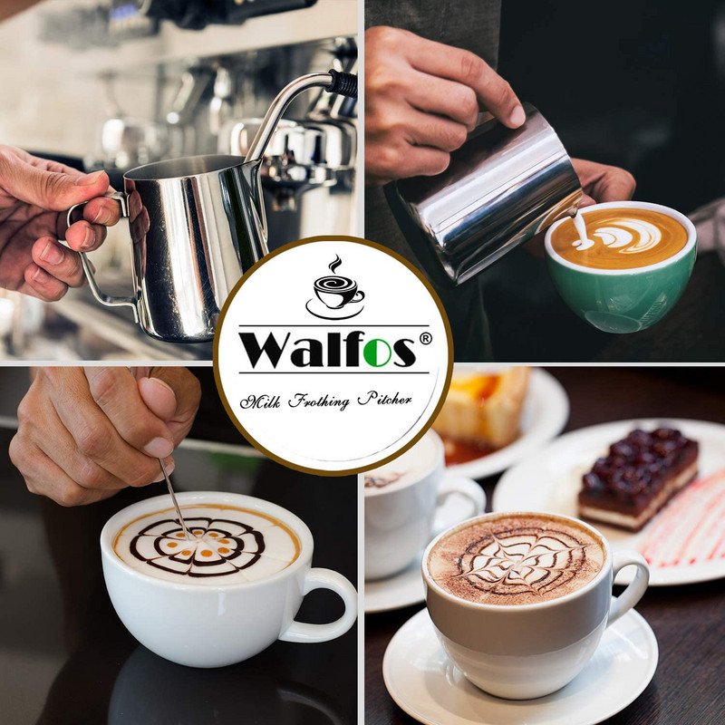 Štýlový hrnček na espresso a kávu s mliekom, hrnček na šálky, džbán s rukoväťou, remeselný girlandový pohár na kávu, džbán na latte, zahustený z nehrdzavejúcej ocele