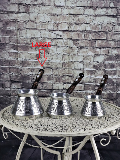 Kávovar Morčací medený gravírovaný drevený uzáver Veľký kávovar Ručne vyrobený autentický turecký espresso arabský kávovar