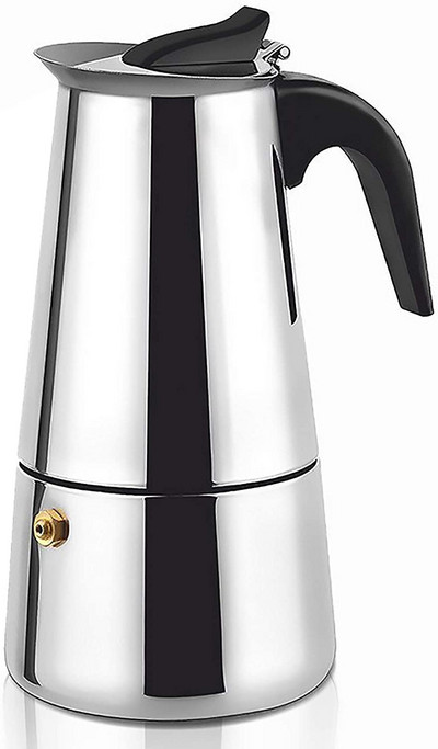 Talijanski aparat za kavu espresso aparat za kavu aparat za kavu od nehrđajućeg čelika Moka klasična čelična posuda za kuhanje kave s ergonomskom ručkom održava toplinu 9 šalica