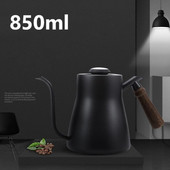 Oală de cafea pentru picurare cu mâner din oțel inoxidabil de 850 ml, ceainic cu gură de guscă lungă, se toarnă peste cafea cu capac termometru Ustensile de bucătărie