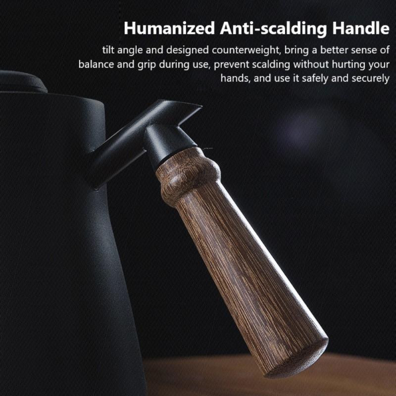 Oală de cafea pentru picurare cu mâner din oțel inoxidabil de 850 ml, ceainic cu gură de guscă lungă, se toarnă peste cafea cu capac termometru Ustensile de bucătărie