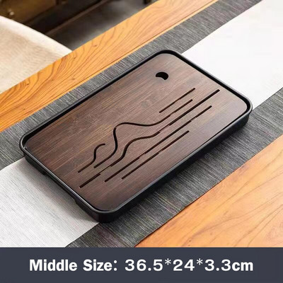 Chinoiserie Tavă de ceai din bambus natural Drenaj Stocarea apei Set de ceai Kung Fu chinezesc Sertar Tabla de ceai de uz casnic