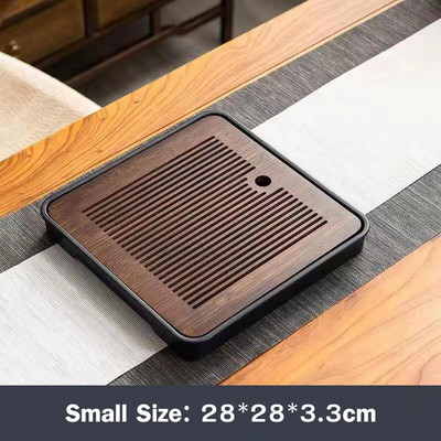 Chinoiserie Tavă de ceai din bambus natural Drenaj Stocarea apei Set de ceai Kung Fu chinezesc Sertar Tabla de ceai de uz casnic