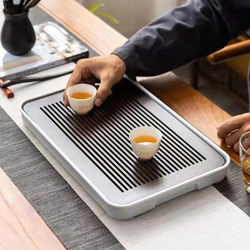 Chinoiserie Tavă de ceai din bambus natural Drenaj Stocarea apei Set de ceai Kung Fu chinezesc Sertar Tabla de ceai de uz casnic