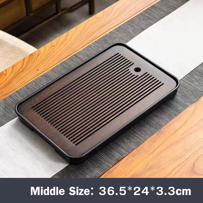 Chinoiserie Tavă de ceai din bambus natural Drenaj Stocarea apei Set de ceai Kung Fu chinezesc Sertar Tabla de ceai de uz casnic
