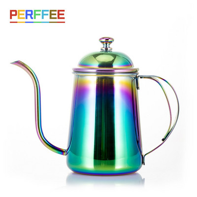 Чайник за капене 650 ml Pour Over Coffee Tea Pot Swan Дълго гърло от хранителна неръждаема стомана с незалепващо покритие Чайник за капене с тънко гърло Gooseneck