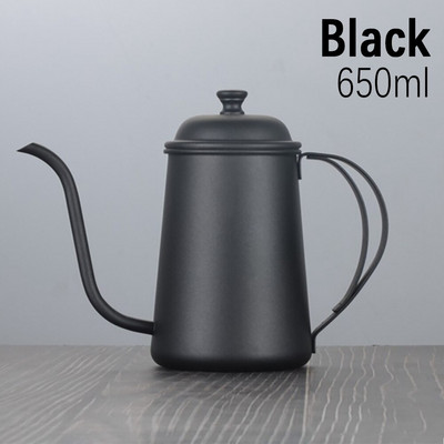 Kuhalo za kapanje 650 ml, prelijte preko kave, čajnika, labudovog dugog vrata, neljepljivog neljepljivog nehrđajućeg čelika s tankim ustima i guščijim vratom, kuhalo za kapanje