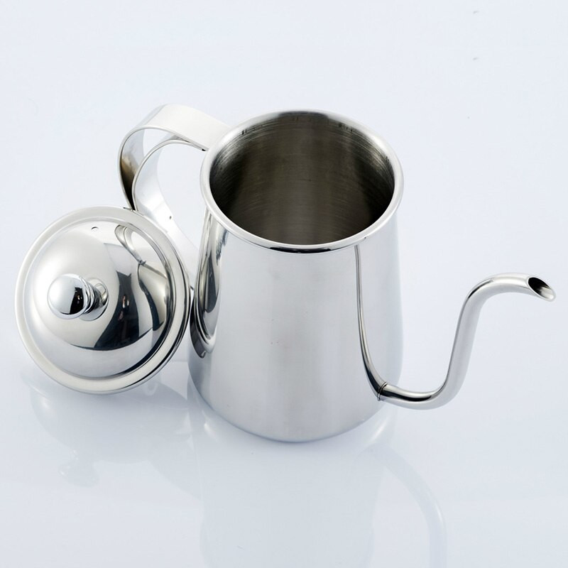 Kuhalo za kapanje 650 ml, prelijte preko kave, čajnika, labudovog dugog vrata, neljepljivog neljepljivog nehrđajućeg čelika s tankim ustima i guščijim vratom, kuhalo za kapanje