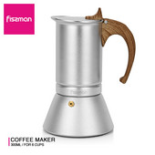 FISSMAN Kávovar 300ml, espresso, latte, mocha, 6 šálok, hliníkový kávovar