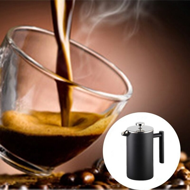 Nerezová oceľ French Press kávovar s filtrom, tlakovou moka kávovarom, perkolátorom, tlakovou kanvicou, kávovarom, čajníkom 350 ml