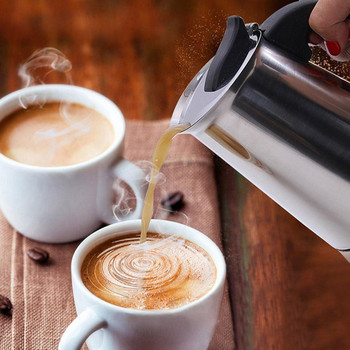 Καφετιέρα από ανοξείδωτο χάλυβα Καφετιέρα Moka Pot Geyser Καφετιέρες Βραστήρας Coffee Brewer Latte Percolator Σόμπα Εργαλεία καφέ