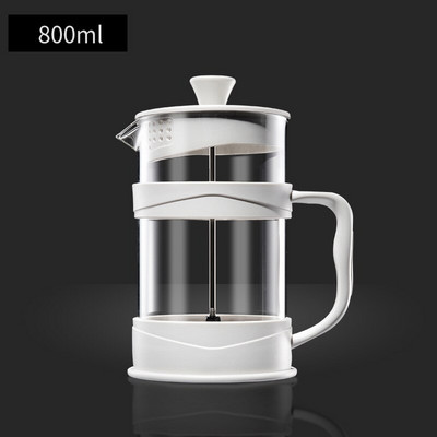Presă franceză profesională 350ml 800ml 1000ml Filtru de cafea Filtru de cafea rezistentă la căldură Material de sticlă de perete Cel mai bun ceainic