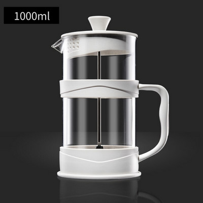 Presă franceză profesională 350ml 800ml 1000ml Filtru de cafea Filtru de cafea rezistentă la căldură Material de sticlă de perete Cel mai bun ceainic