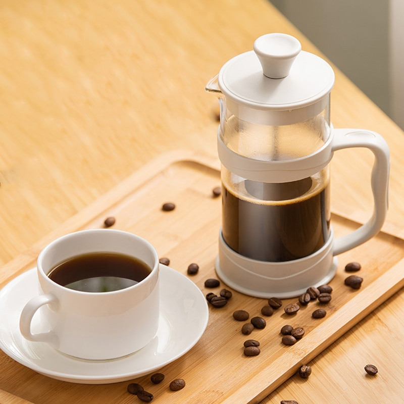 Presă franceză profesională 350ml 800ml 1000ml Filtru de cafea Filtru de cafea rezistentă la căldură Material de sticlă de perete Cel mai bun ceainic