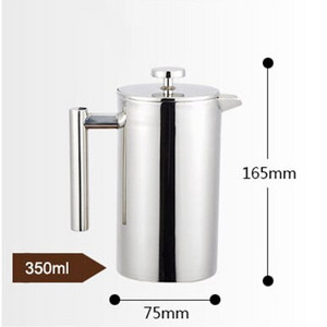 Aparat za kavu French Press 350ml 800ml 1000ml Najbolja kafetiera od nehrđajućeg čelika s dvostrukim stijenkama Izolirana posuda za kuhanje kave i čaja