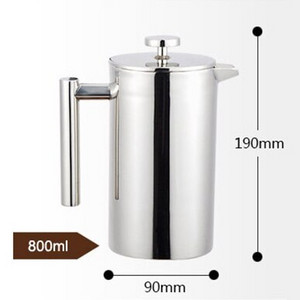 Aparat za kavu French Press 350ml 800ml 1000ml Najbolja kafetiera od nehrđajućeg čelika s dvostrukim stijenkama Izolirana posuda za kuhanje kave i čaja