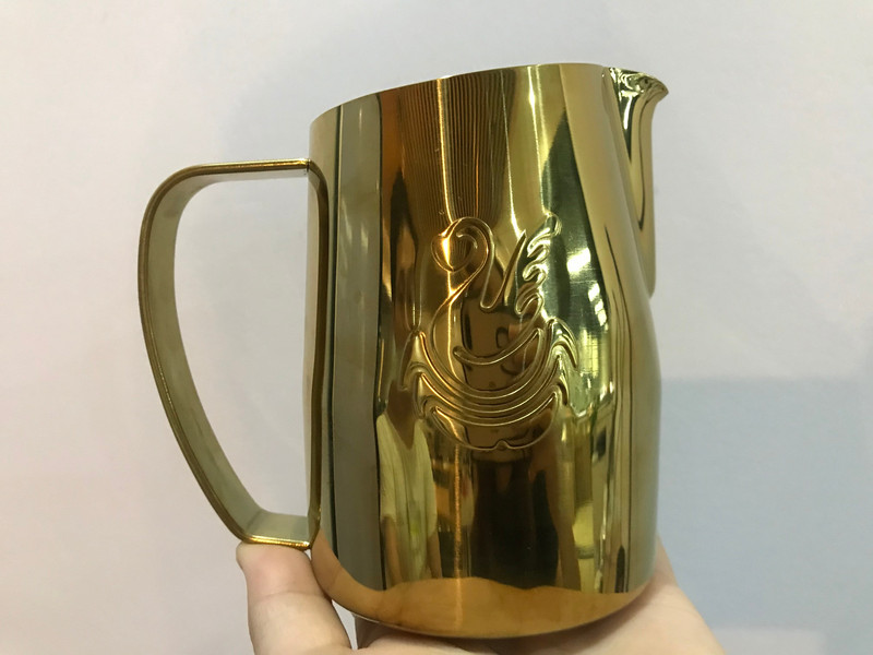 450 ml ceașcă de cafea cu lapte din oțel inoxidabil îngroșat, ulcior de artă, ceașcă de cafea, ulcior de artă cu lapte, accesoriu pentru bar