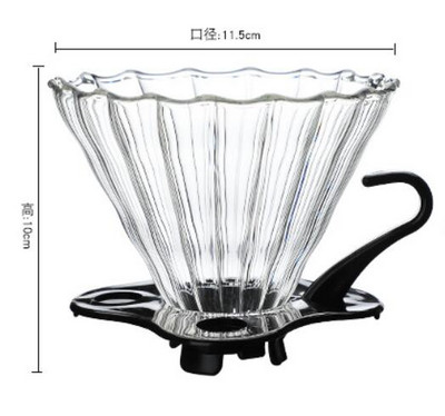 V60 kávéskanna, 350 ml-es 600 ml-es 800 ml-es üveg kávé csepegtető, szigetelt fogantyú a kávé és a friss csepegtető vízforraló számára