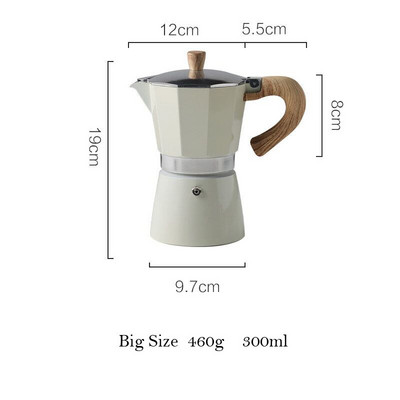 Kávovary Moka, hliníkové kávovary, espresso kanvice 150 ml/300 ml, taliansky kávovar, riad, príslušenstvo pre baristu