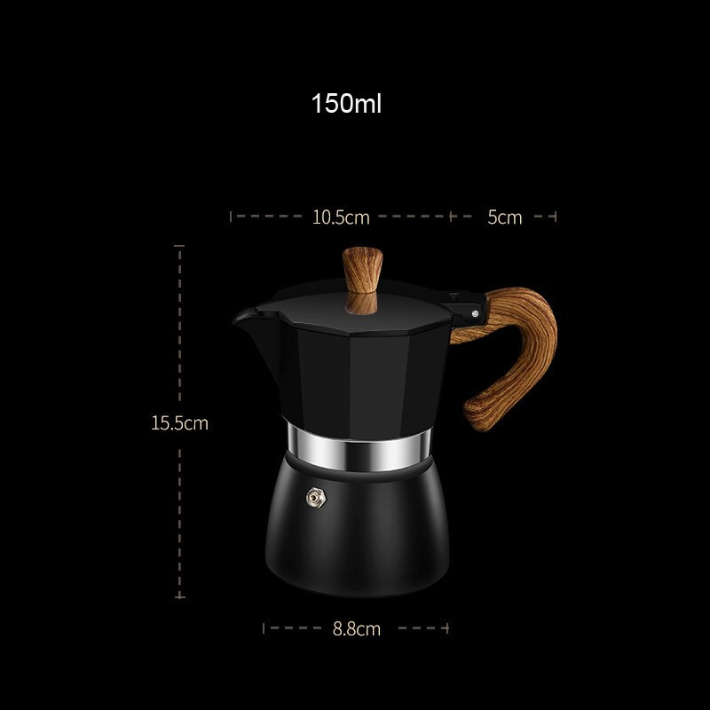 Kávovary Moka, hliníkové kávovary, espresso kanvice 150 ml/300 ml, taliansky kávovar, riad, príslušenstvo pre baristu