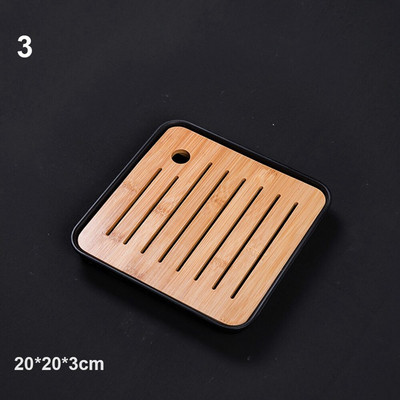 Kínai stílusú, környezetbarát bambusz teatálcák Teafelszolgálás Kung Fu teatálcák Háztartási víztároló tálcák Száraz buborékasztal