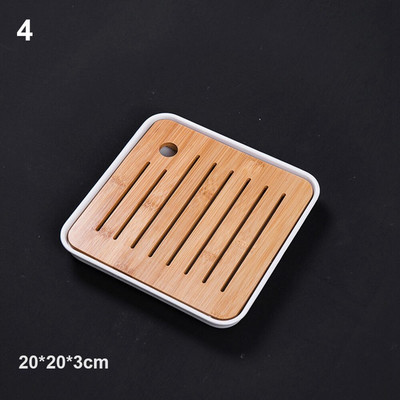 Kínai stílusú, környezetbarát bambusz teatálcák Teafelszolgálás Kung Fu teatálcák Háztartási víztároló tálcák Száraz buborékasztal