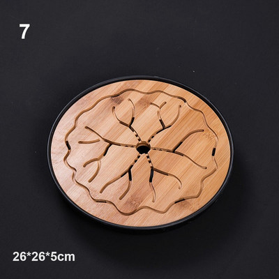 Kínai stílusú, környezetbarát bambusz teatálcák Teafelszolgálás Kung Fu teatálcák Háztartási víztároló tálcák Száraz buborékasztal