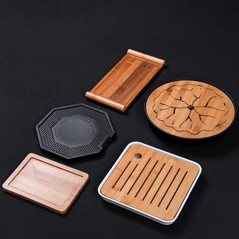 Kínai stílusú, környezetbarát bambusz teatálcák Teafelszolgálás Kung Fu teatálcák Háztartási víztároló tálcák Száraz buborékasztal