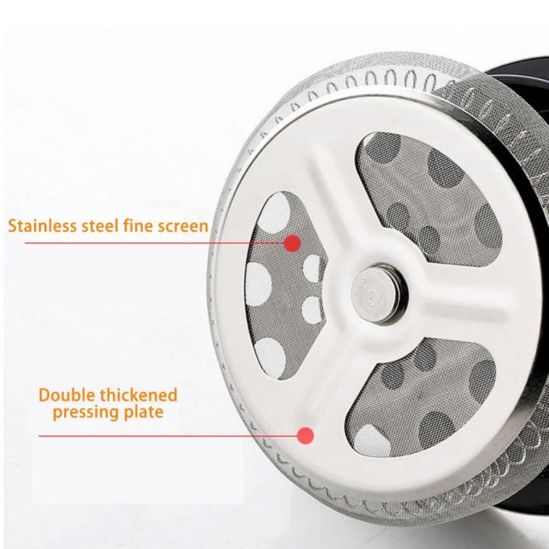 Aparat de cafea 1000 ml Espresso Presă franceză Aparat de cafea izolat cu perete dublu din oțel inoxidabil Recipient de cafea Oală pentru ceai