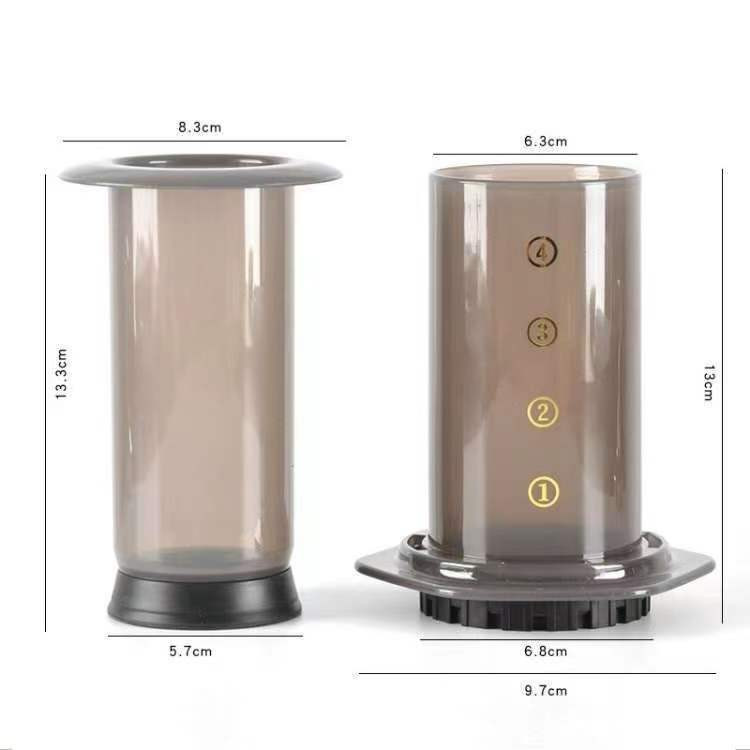 Aparat de cafea portabil cu presiune Minipress, de mână, mini negru, presat manual, aparat de cafea presat manual