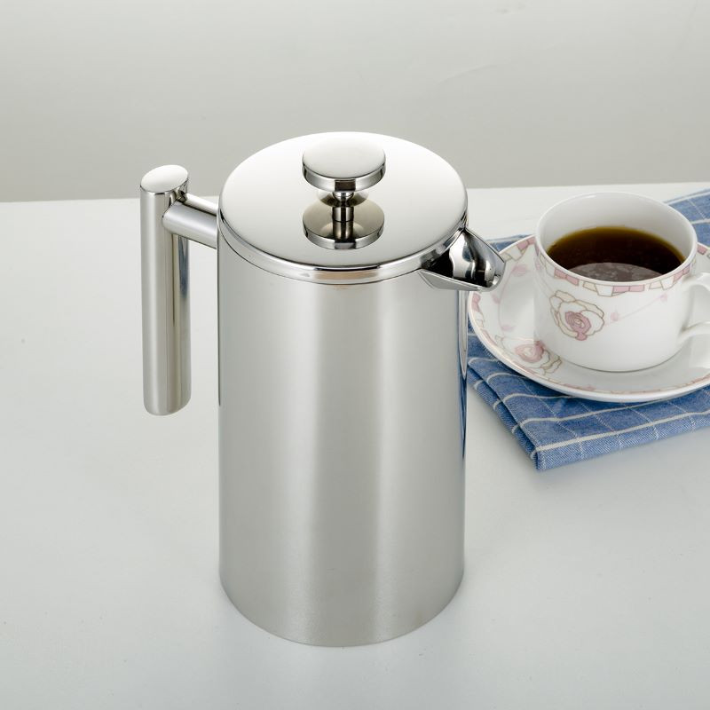 Manuálny kávovar s objemom 350 ml, francúzsky tlakový kávovar, dvojitý nerezový perkolátor, domáci