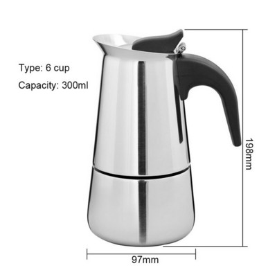 Kávovary Taliansky Top Moka Espresso Cafeteira Expresso Percolator 100/200/300/450 ml Kávovar na sporák Kanvica