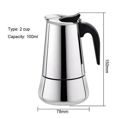Kávovary Taliansky Top Moka Espresso Cafeteira Expresso Percolator 100/200/300/450 ml Kávovar na sporák Kanvica