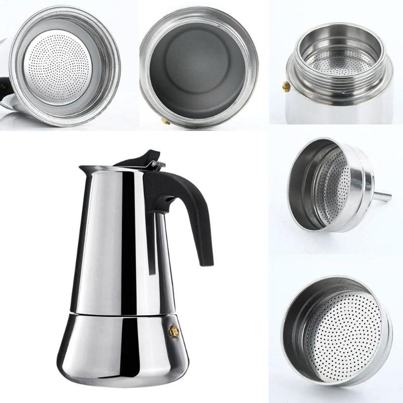 Kávovary Taliansky Top Moka Espresso Cafeteira Expresso Percolator 100/200/300/450 ml Kávovar na sporák Kanvica