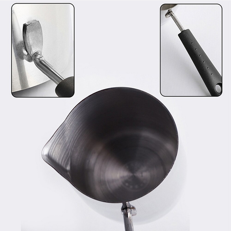 „Walfos“ ilgos rankenos vaško lydymosi puodas „pasidaryk pats“ žvakių muilas, tirpstantis puodą kvepiantis vaškas, lydantis metalinis kavos toroidinis ąsotis