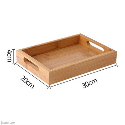 Bambusz fa téglalap alakú teástálca tömör fa tálca teáscsésze tálcák állvány tálca fa vacsora tányér Tárolótálca étkészlet készlet Hotel