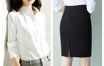 Cămașă elegantă și costum pantalon de damă