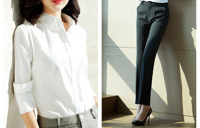 Cămașă elegantă și costum pantalon de damă