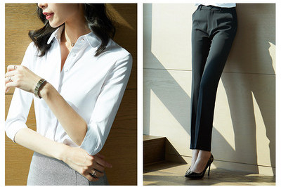 Cămașă elegantă și costum pantalon de damă