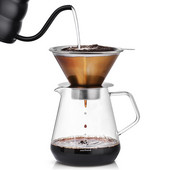 SOULHAND Sklenená kanvica na kávu Dripper Moka čajník Perkolátor Barista Nástroje Espresso Manuálna kanvica Kanvica na čaj Pour Over Coffee Dripper