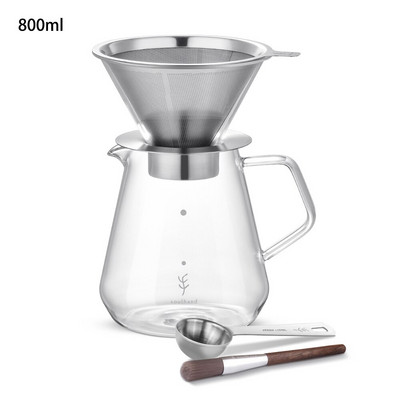 SOULHAND Sklenená kanvica na kávu Dripper Moka čajník Perkolátor Barista Nástroje Espresso Manuálna kanvica Kanvica na čaj Pour Over Coffee Dripper