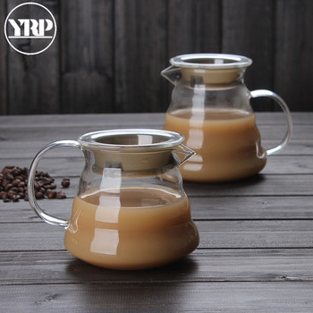 YRP 360ml 450ml 800ml V60 Pour Over Glass Range Coffee Server Carafe Drip Pot Βραστήρας καφέ Brewer Barista Percolator Clear Tool