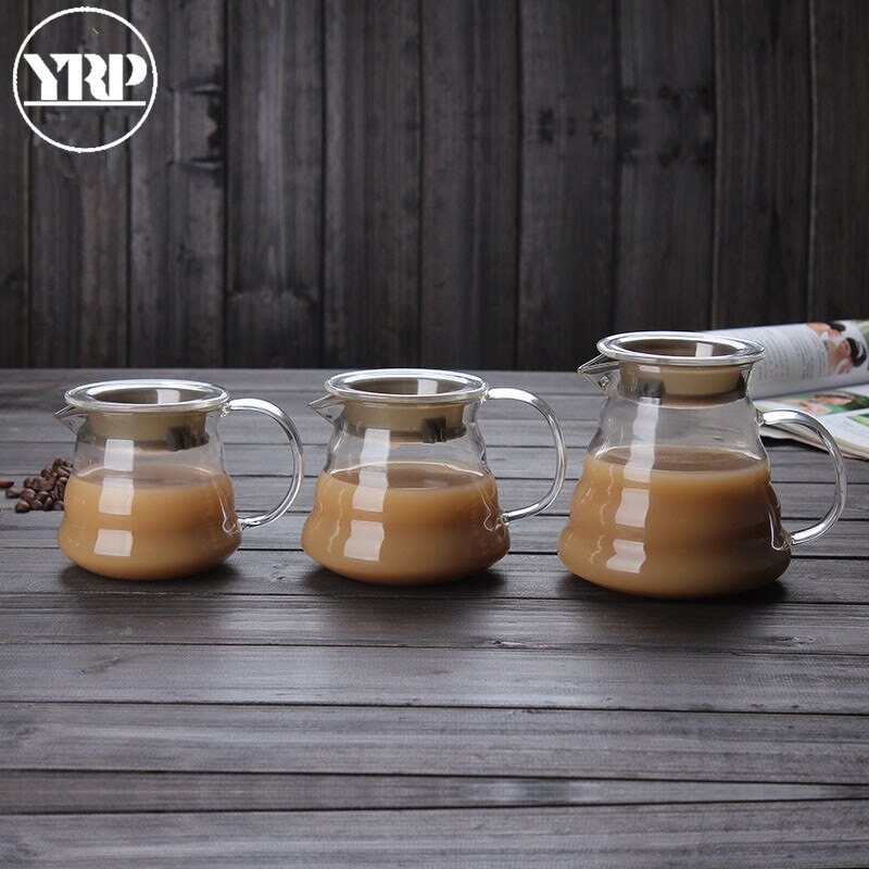 YRP 360 ml 450 ml 800 ml V60 pilamas ant stiklinės kavos serverio grafinas lašinamas puodelis kavos virdulys alaus daryklos Barista perkoliatorius skaidrus įrankis