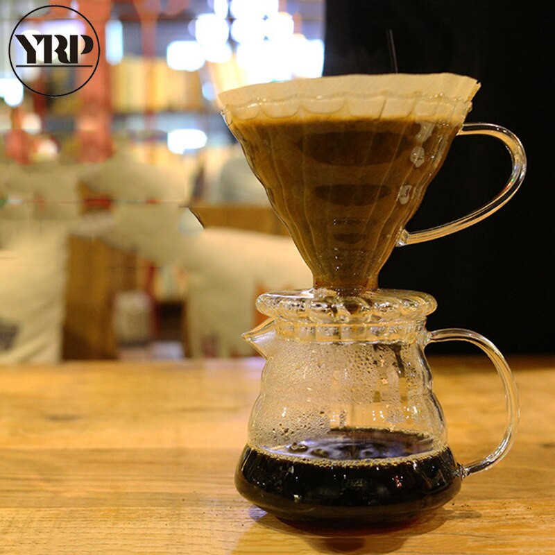 YRP 360 ml 450 ml 800 ml V60 pilamas ant stiklinės kavos serverio grafinas lašinamas puodelis kavos virdulys alaus daryklos Barista perkoliatorius skaidrus įrankis