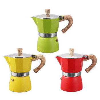 Алуминиева италианска кафе машина Moka Espresso Филтърна тенджера за печка 3 чаши