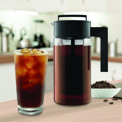 Чайник за кафе Нехлъзгаща се домакинска 900 мл Cold Brew Машина за студено кафе Херметично уплътнение Силиконова дръжка Силиконова дръжка Чайник за кафе