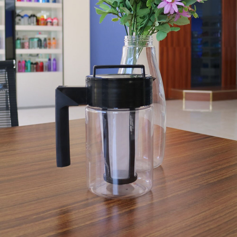 Kanvica na kávu, protišmyková domácnosť, 900 ml studenovarná kávovar, vzduchotesná silikónová rukoväť, silikónová rukoväť, kanvica na kávu