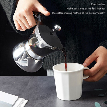 Moka Pot, 4 φλιτζάνια εστίες μαγειρέματος Espresso - Cuban Coffee Percolator Machine Premium Moka Italian Espresso Coffee Maker