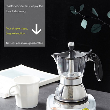 Moka Pot, 4 φλιτζάνια εστίες μαγειρέματος Espresso - Cuban Coffee Percolator Machine Premium Moka Italian Espresso Coffee Maker